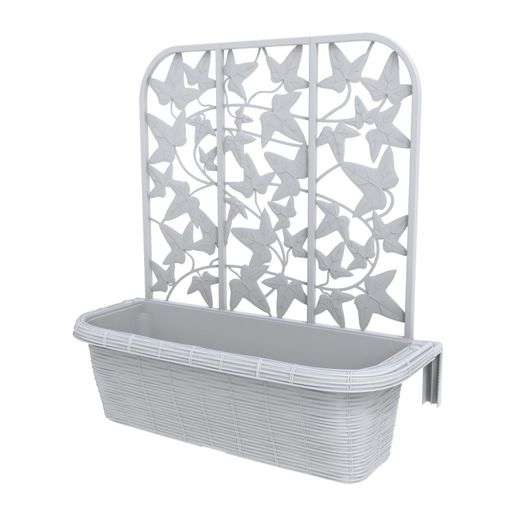 Bama Fioriera Bloem-Balkonbakken Privacy 60x22x64 cm 2 Stuks Wit