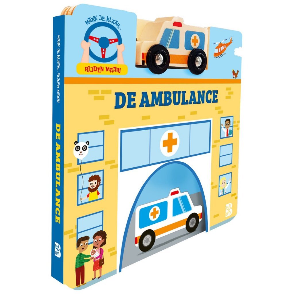 Boek Maak Je Klaar Rijden Maar Ambulance + Houten Ambulance Auto
