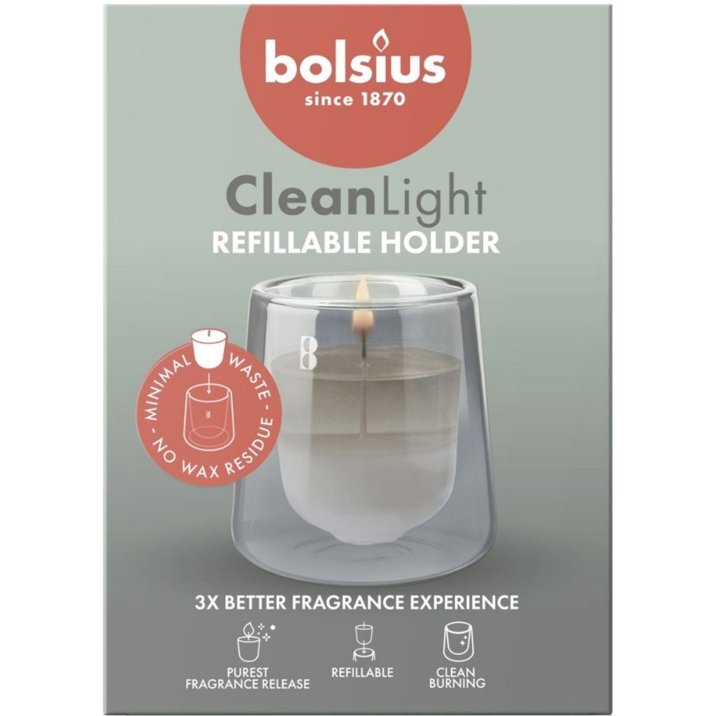 Bolsius CleanLight Starterkit Navulbare Geurkaars Cypress & Amber