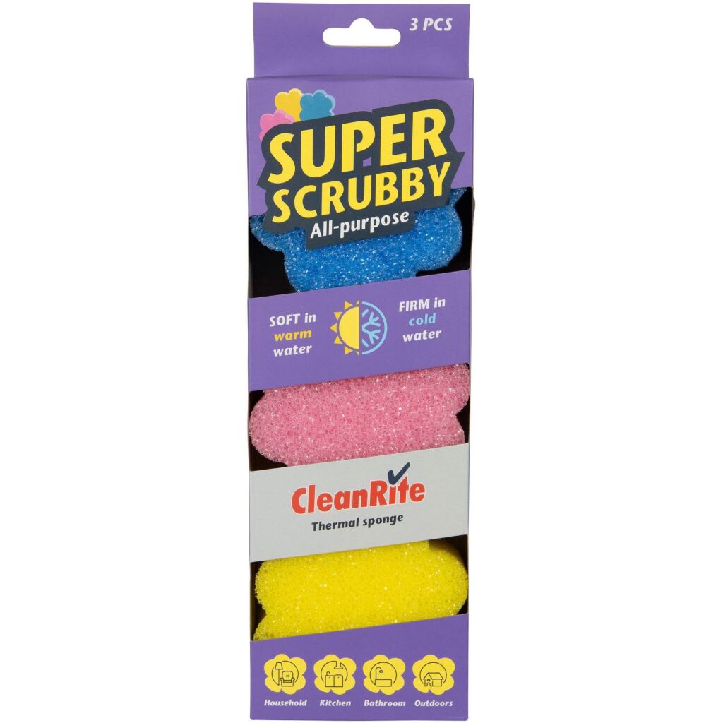 CleanRite Scrub Spons 3 Stuks