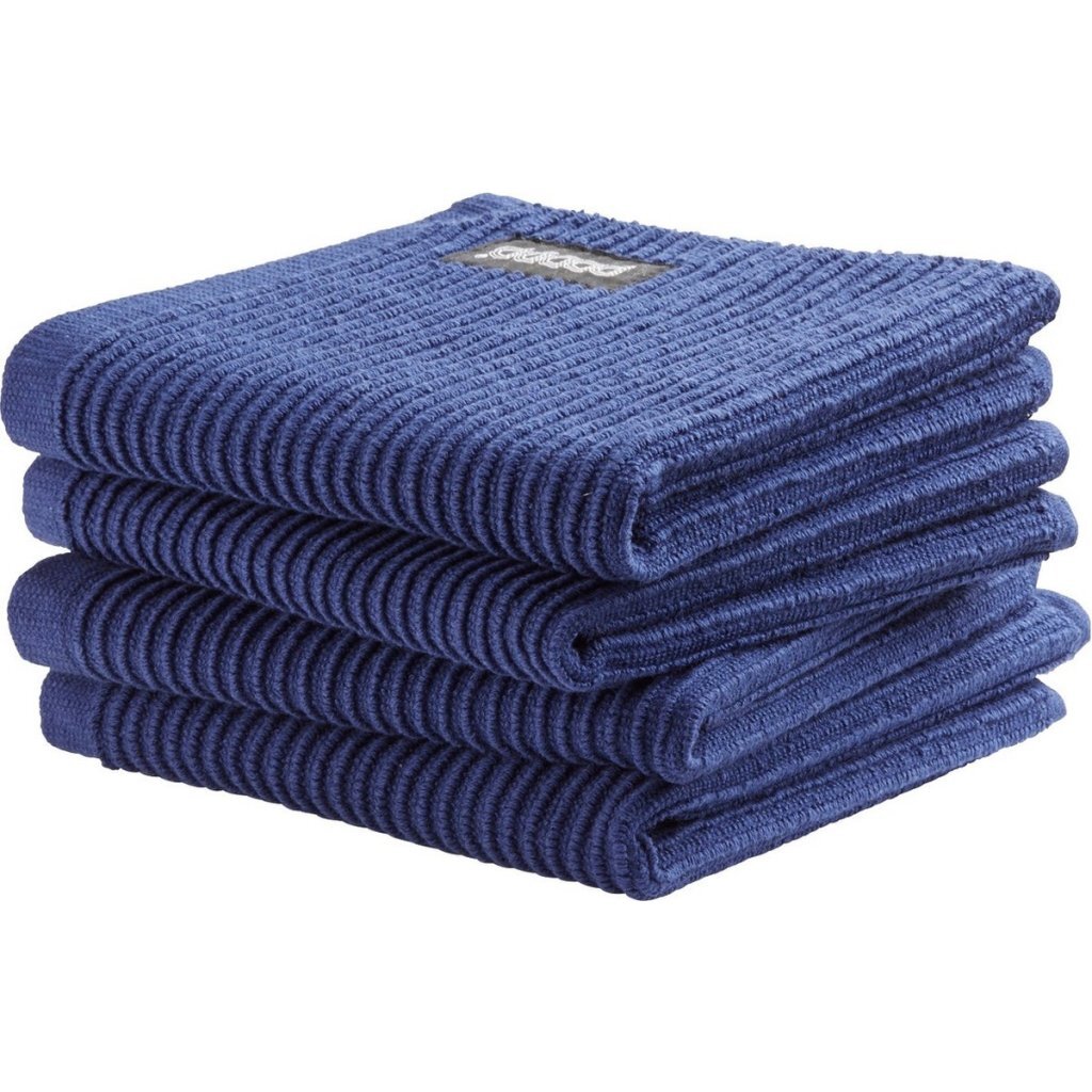 DDDDD Vaatdoeken 30x30 cm 4 Stuks Blauw/Katoen