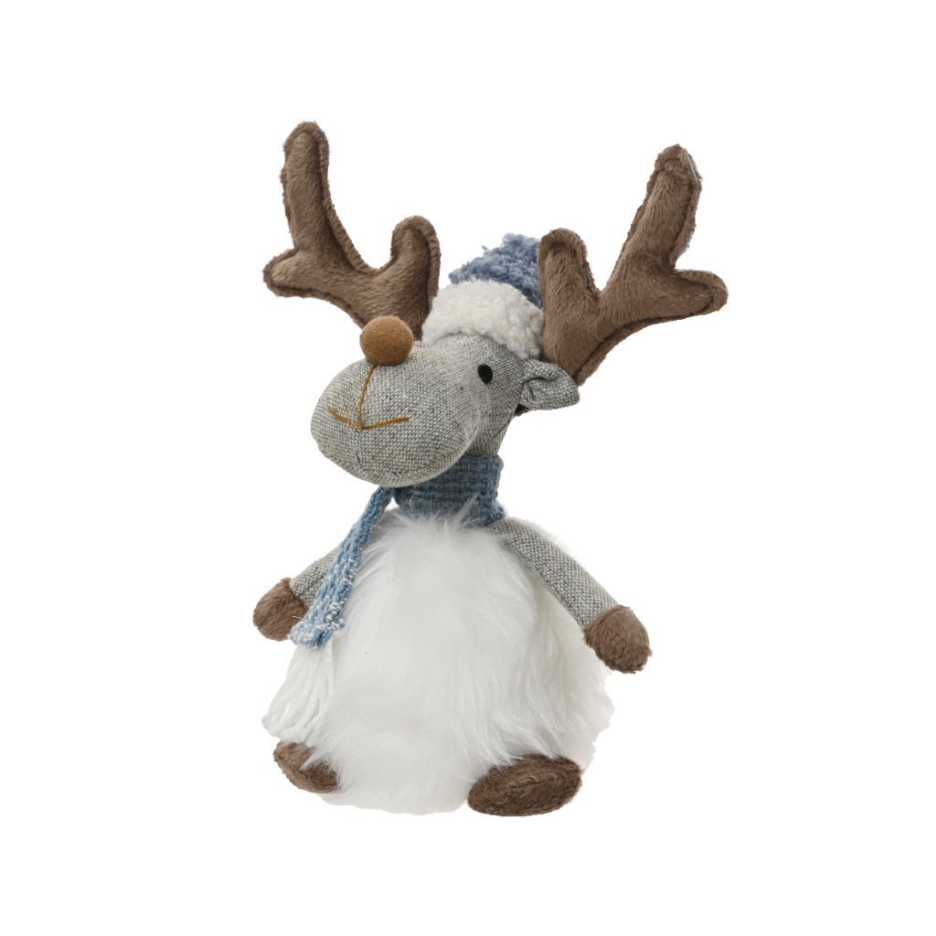 Decoratie Winter Hert 19x12x22 cm Wit