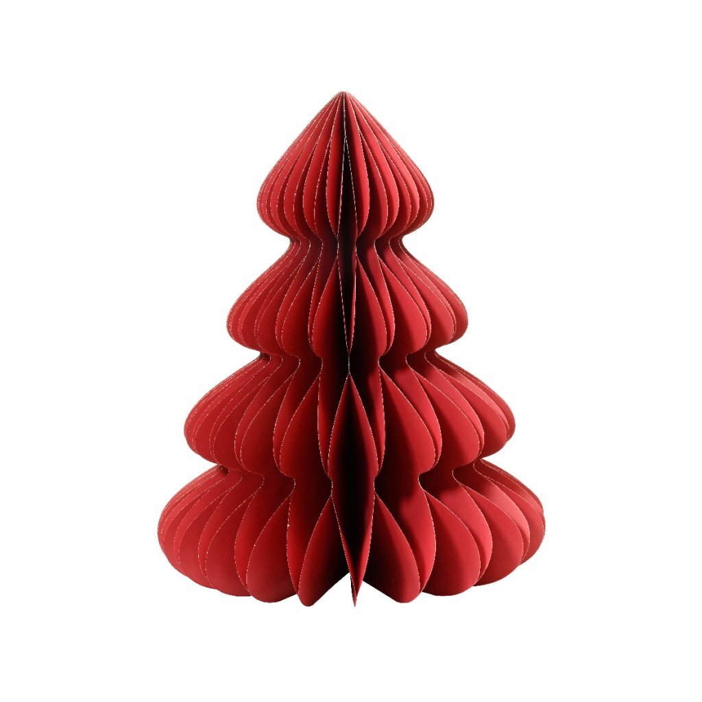 Decoris Papieren Kerstboom Decoratie 48x60 cm Rood