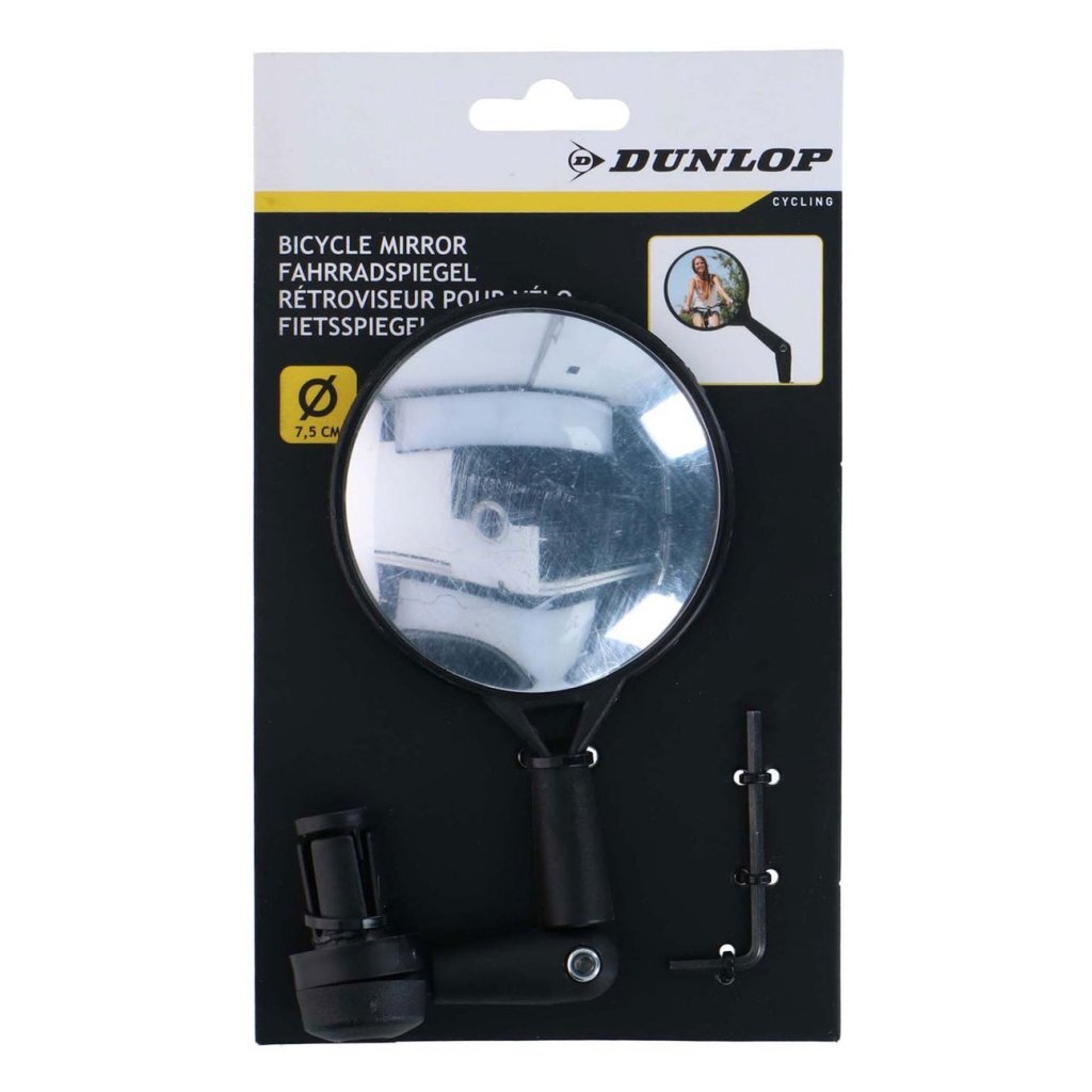 Dunlop Fietsspiegel 7.5 cm Zwart