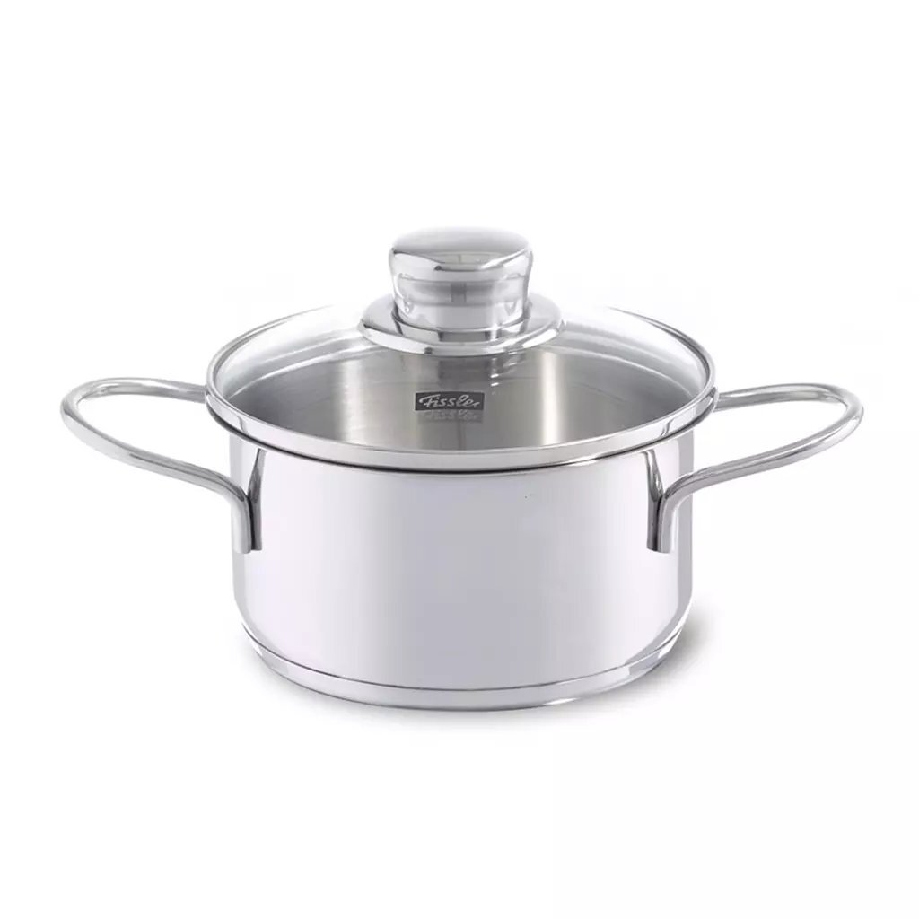 Fissler Snacky Kookpan + Deksel 14 cm RVS/Glas