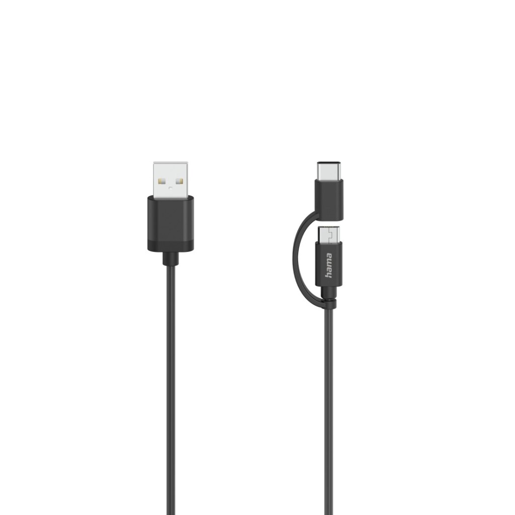 Hama Micro-USB-kabel 2in1 Incl. Adapter Naar USB-C USB 2.0 0