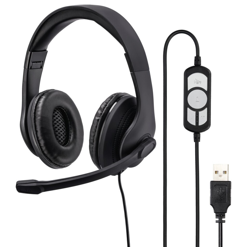 Hama PC-Office-headset HS-USB300 Stereo Zwart