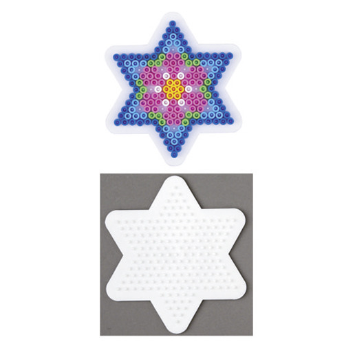 Hama Strijkkralen Grondplaat Ster Klein Wit
