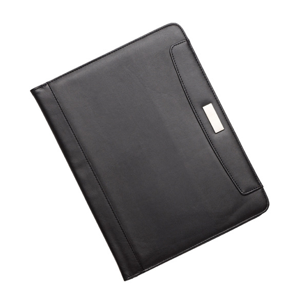 Juscha JU-96086 Schrijfmap Alassio Mares A4 Kunstleer Zwart Notablok Rekenmachine 33x26x2