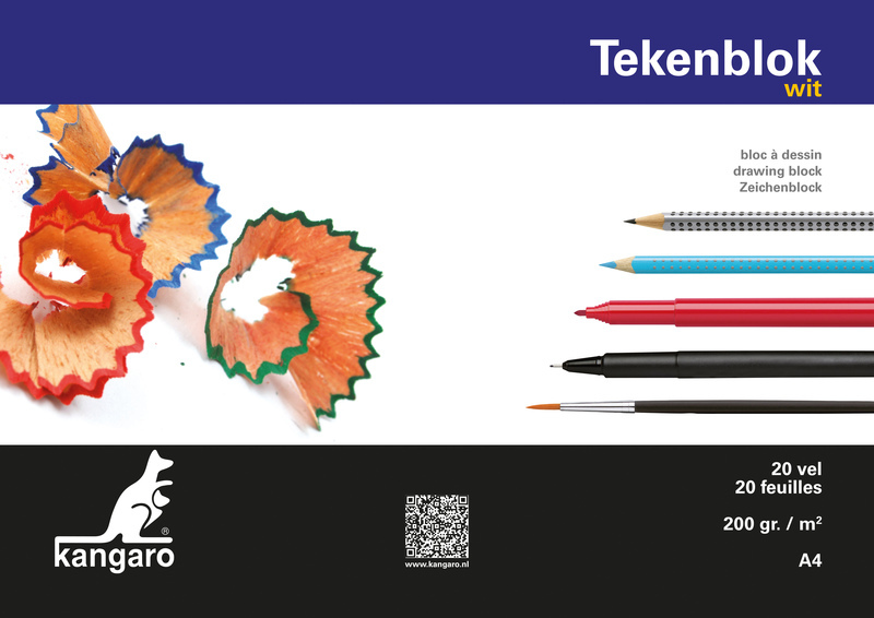 Kangaro K-5551 Tekenblok 210x297mm 200gr 20 Vel