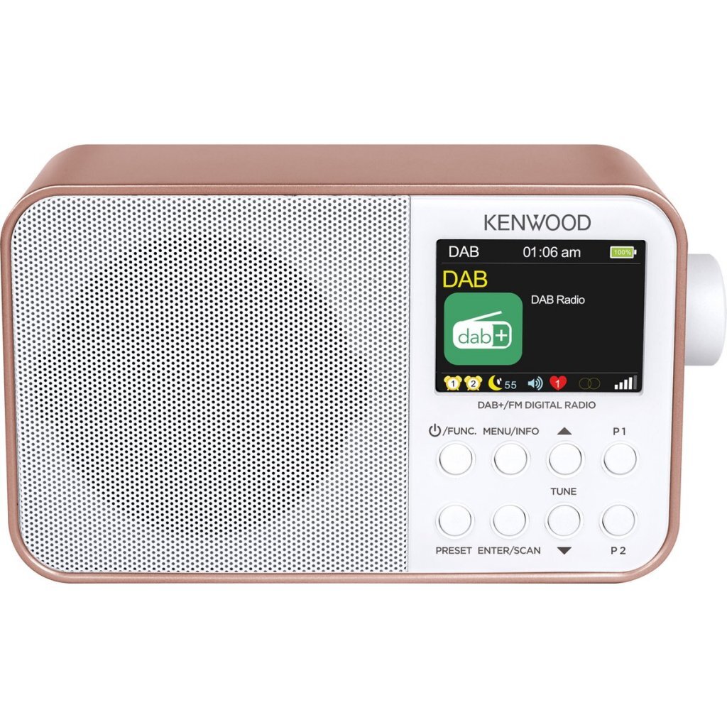 Kenwood CR-M30DAB-R DAB+ Radio Roze/Wit