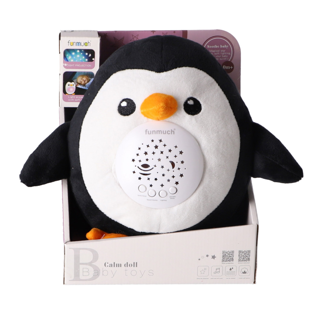 Knuffelprojector PinguĆÆn + Licht en Geluid