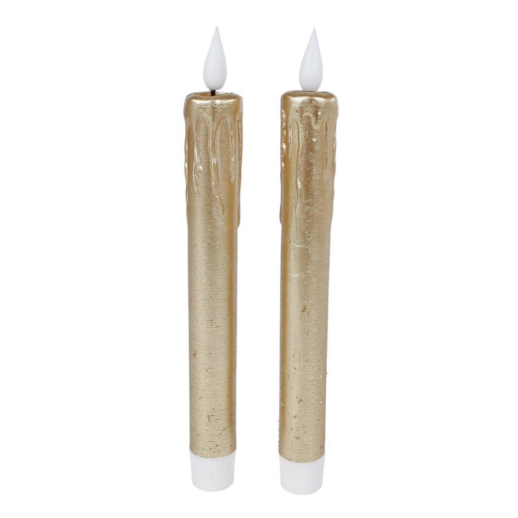 LED Kaarsen + Afstandsbediening 2 Stuks Goud