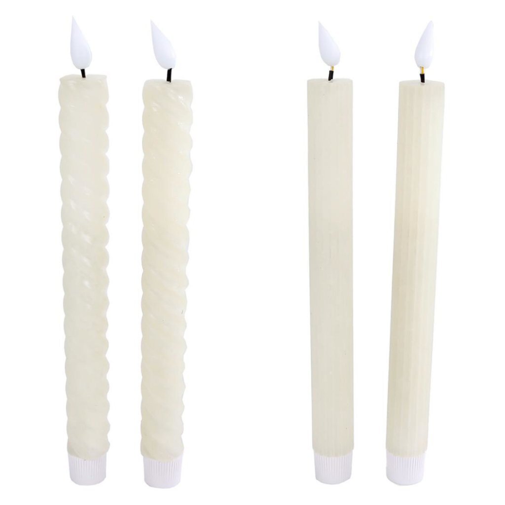 LED Kaarsen Moving Light + Timer 2 Stuks Ivoor Assorti