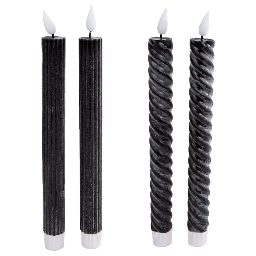 LED Kaarsen Moving Light + Timer 2 Stuks Zwart Assorti