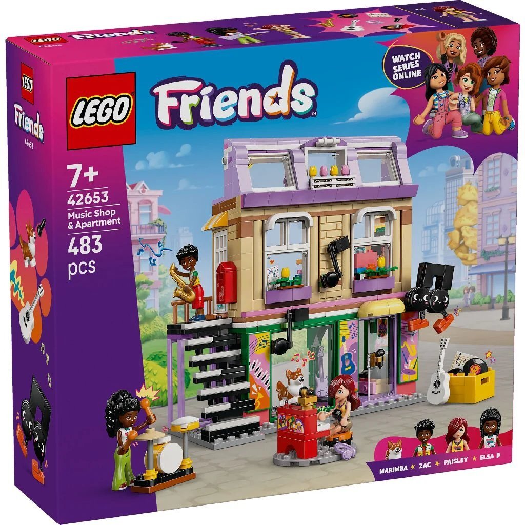 Lego Friends 42653 Muziekwinkel en Appartement