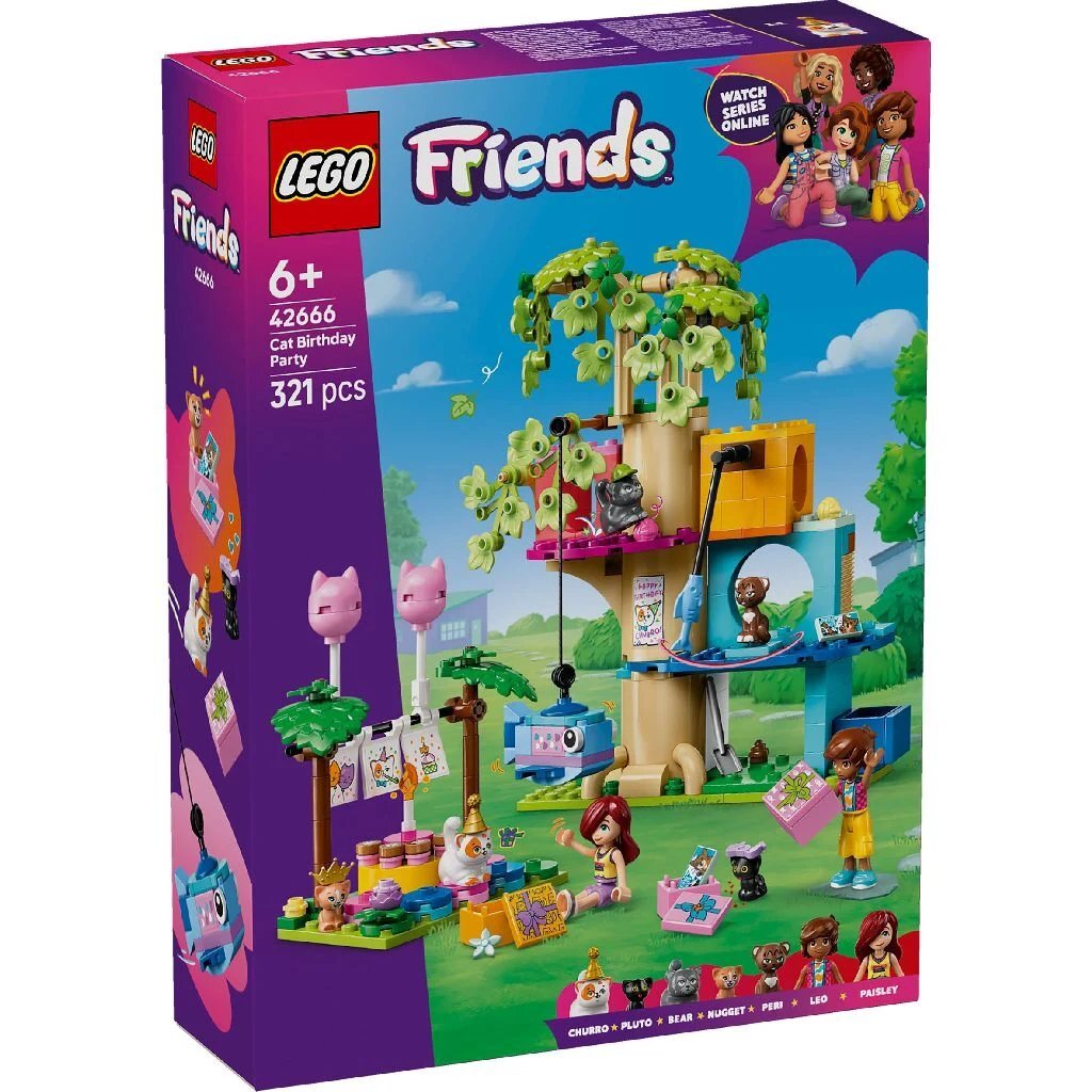 Lego Friends 42666 Kattenverjaardagsfeestje en Boomhut