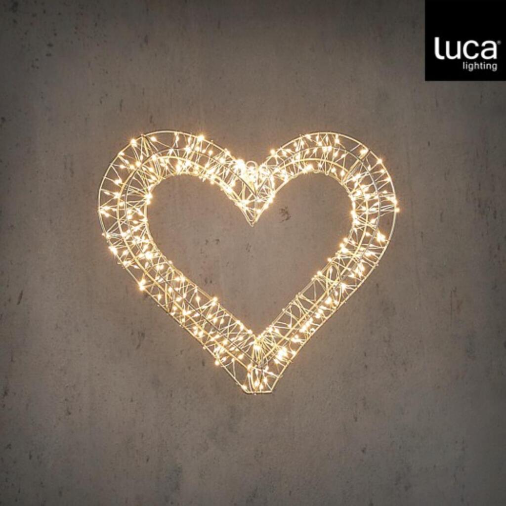 Luca Lighting LED Hart + Timer 35x35x5 cm Wit Licht