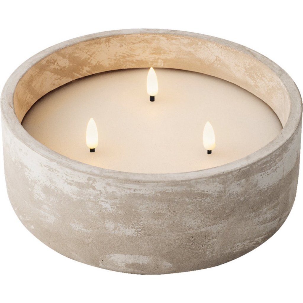 Lumineo LED Kaars Beton voor Buiten 20x8 cm