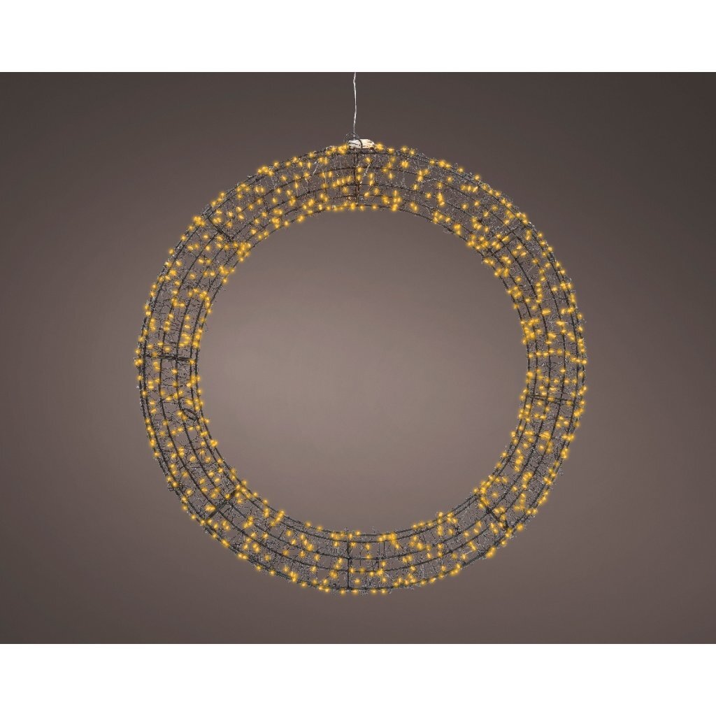 Lumineo Metalen LED Krans 720 LEDs 7.5x58 cm Zwart