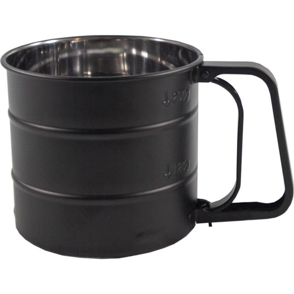 Meelzeef 10 cm Zwart/RVS