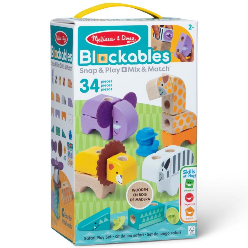 Melissa & Doug Blockables Safari Set 34-delig