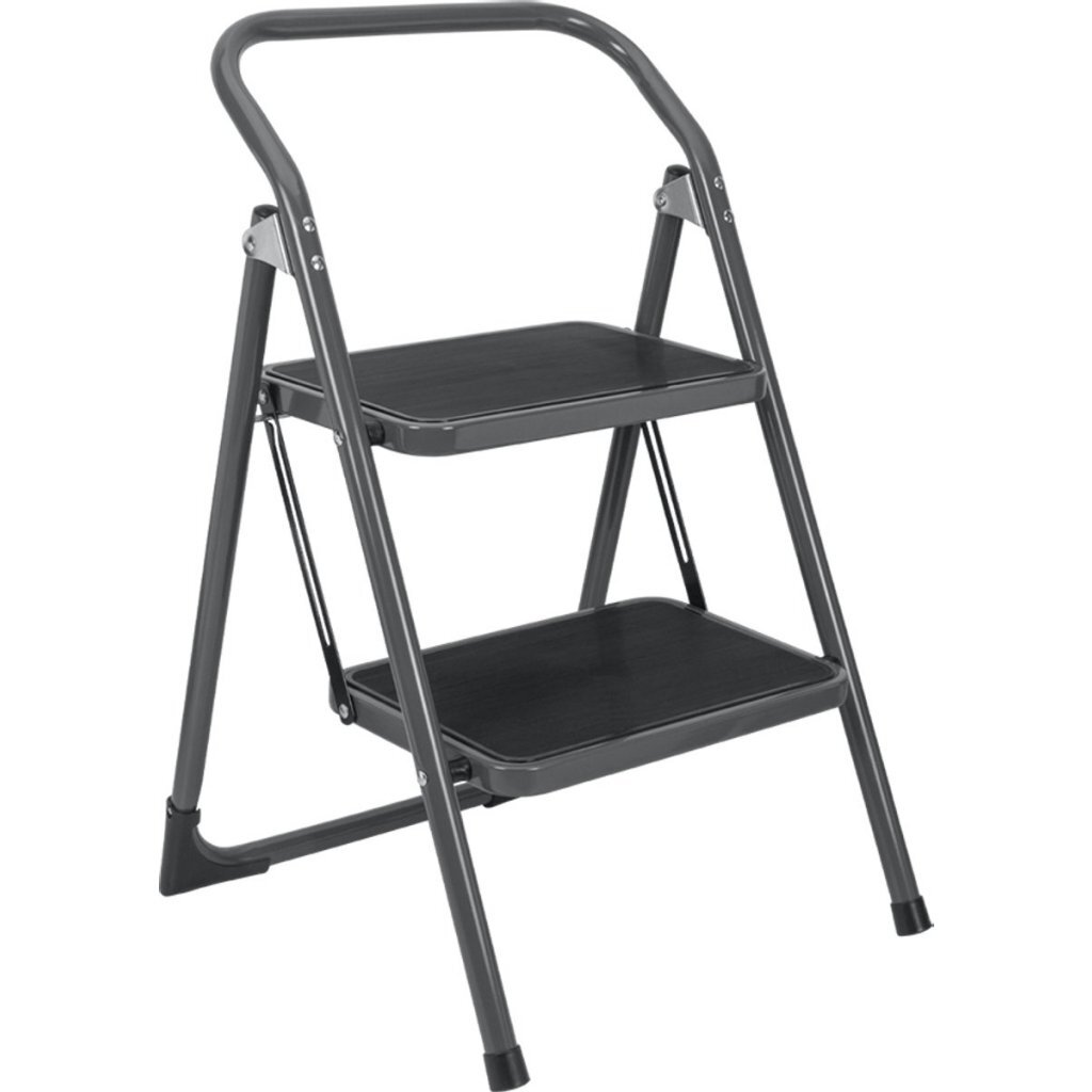 Metaltex Kappa 2 Huishoudtrap met 2 Treden 47x48x76 cm Zwart