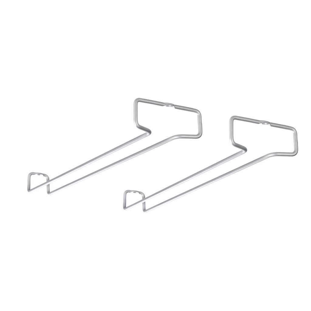 Metaltex Wijnglazenrek 26x11x4 cm 2 Stuks Zilver