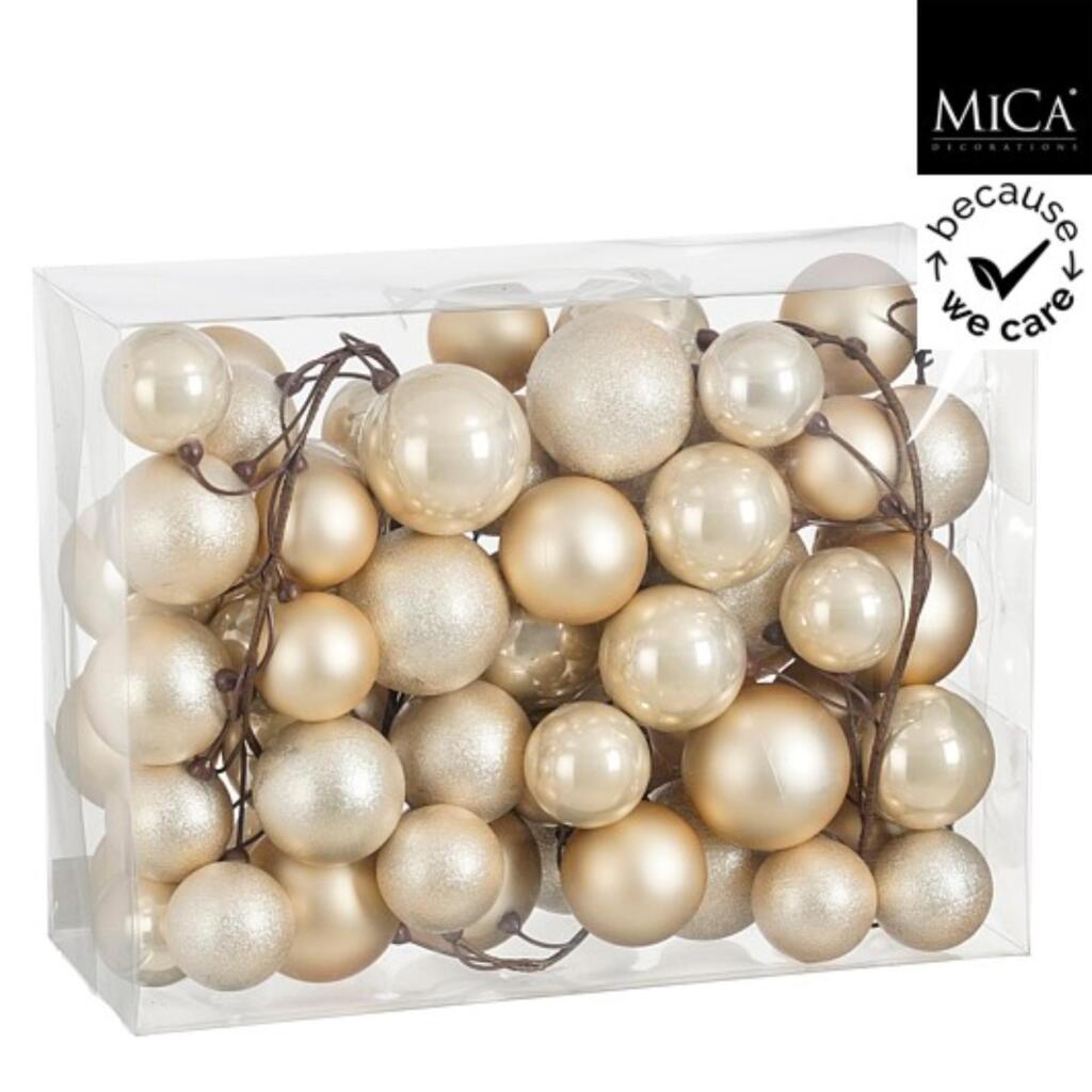 Mica Decorations Kerstslinger 180 cm Crème