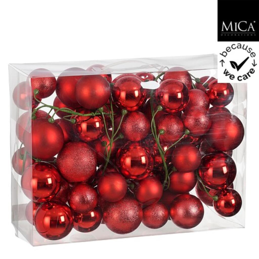 Mica Decorations Kerstslinger 180 cm Rood