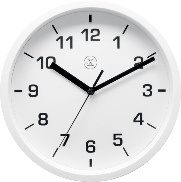NeXtime NX-7321WI Wandklok NXT Diameter 20cm Kunststof Wit