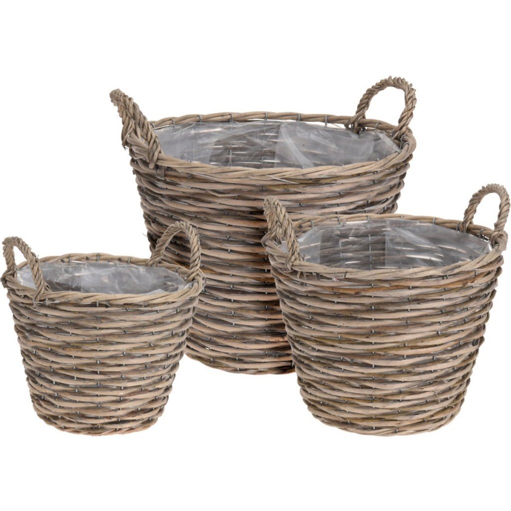 Plantenmanden Rond Wilgen 3 Stuks