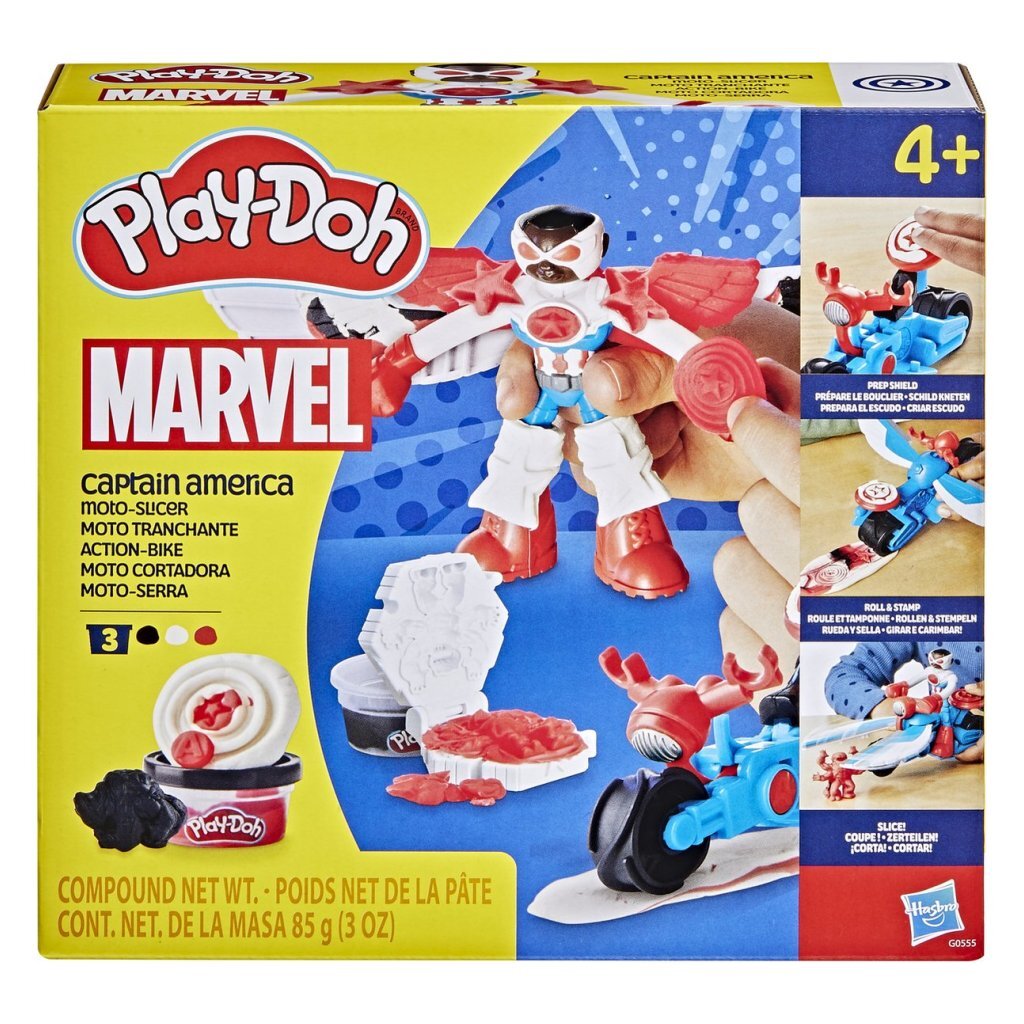 Play-Doh Captain America Motorsnijder Speelset