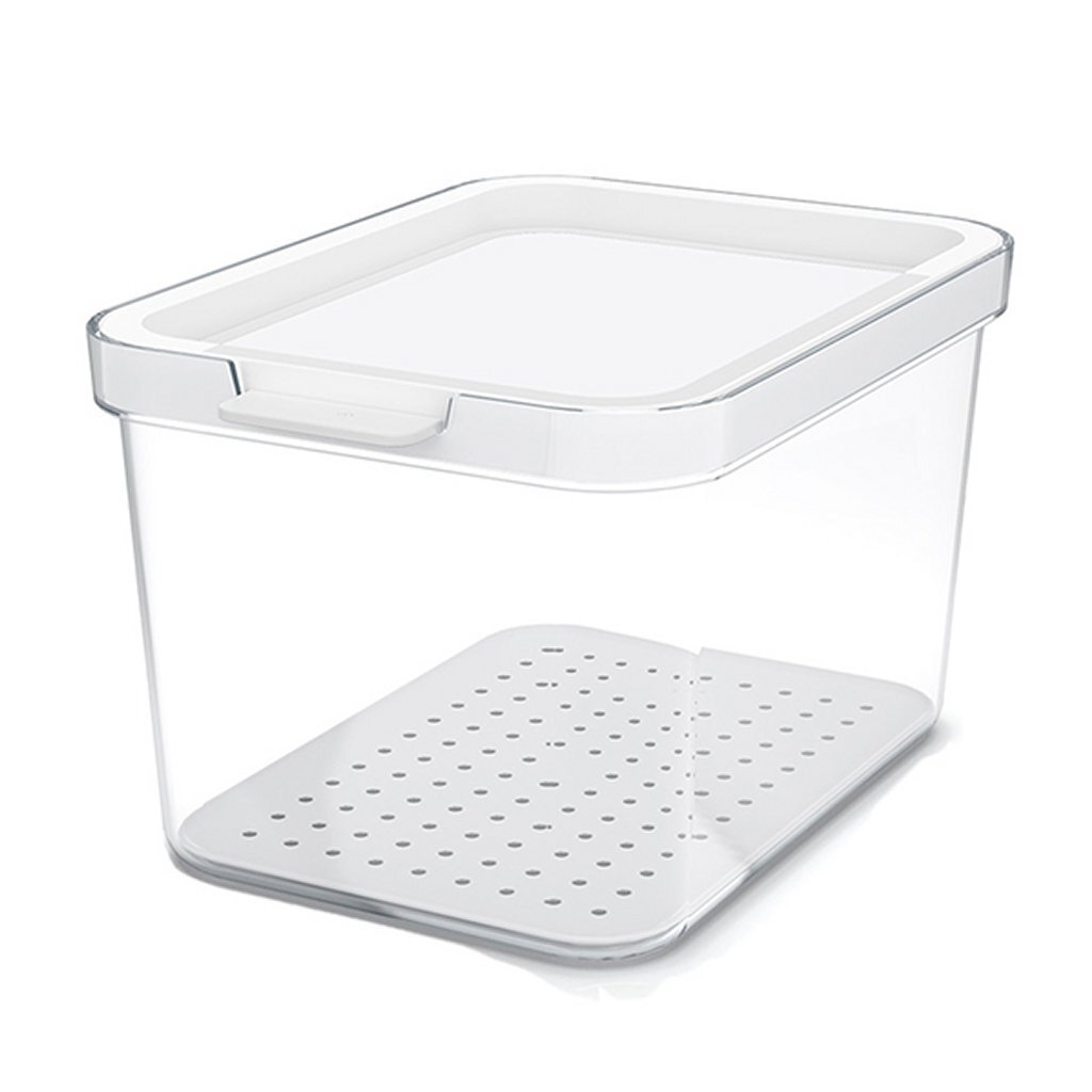 Rotho CAUMA Koelkastorganizer 13.6x18.4x11.3 cm 2.15L Wit/Transparant