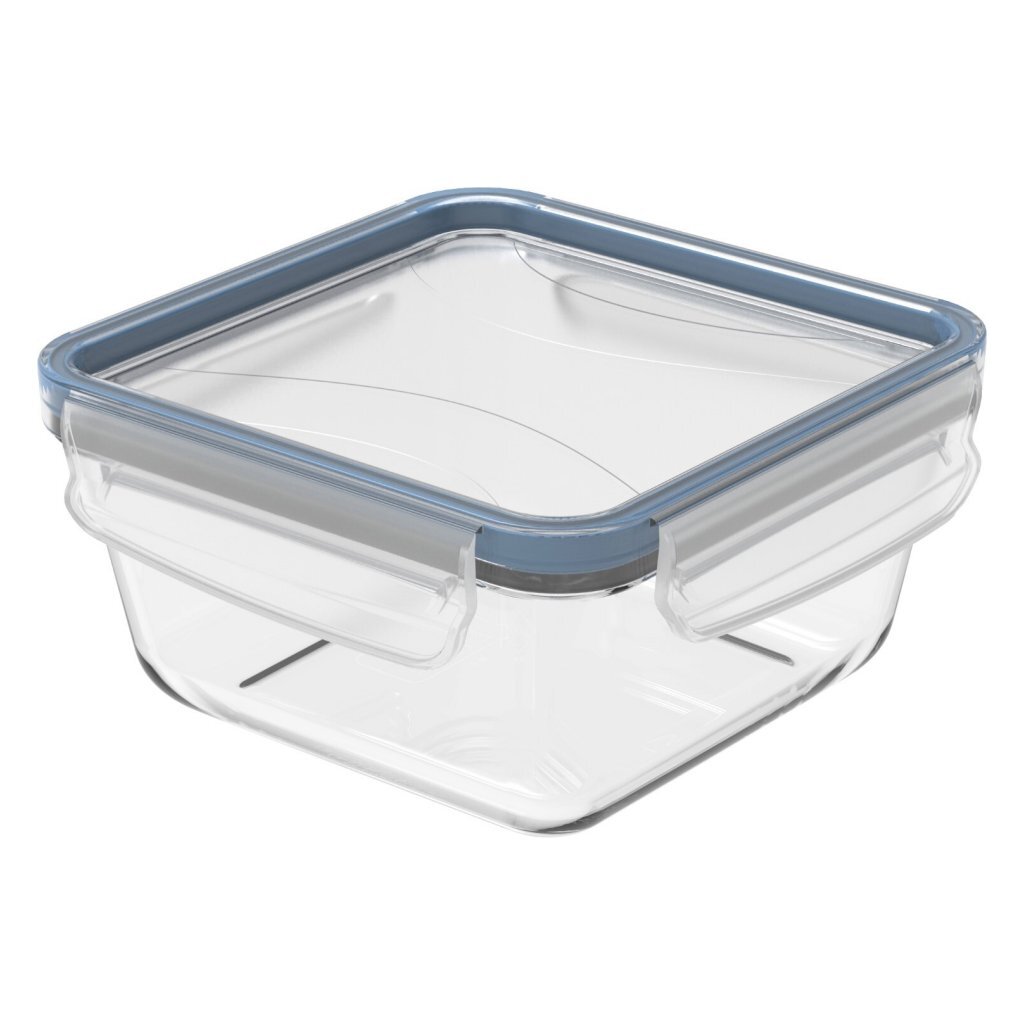 Rotho Clic & Lock Koelkast Bewaardoos 0.75L Horizon Blauw/Transparant/Glas