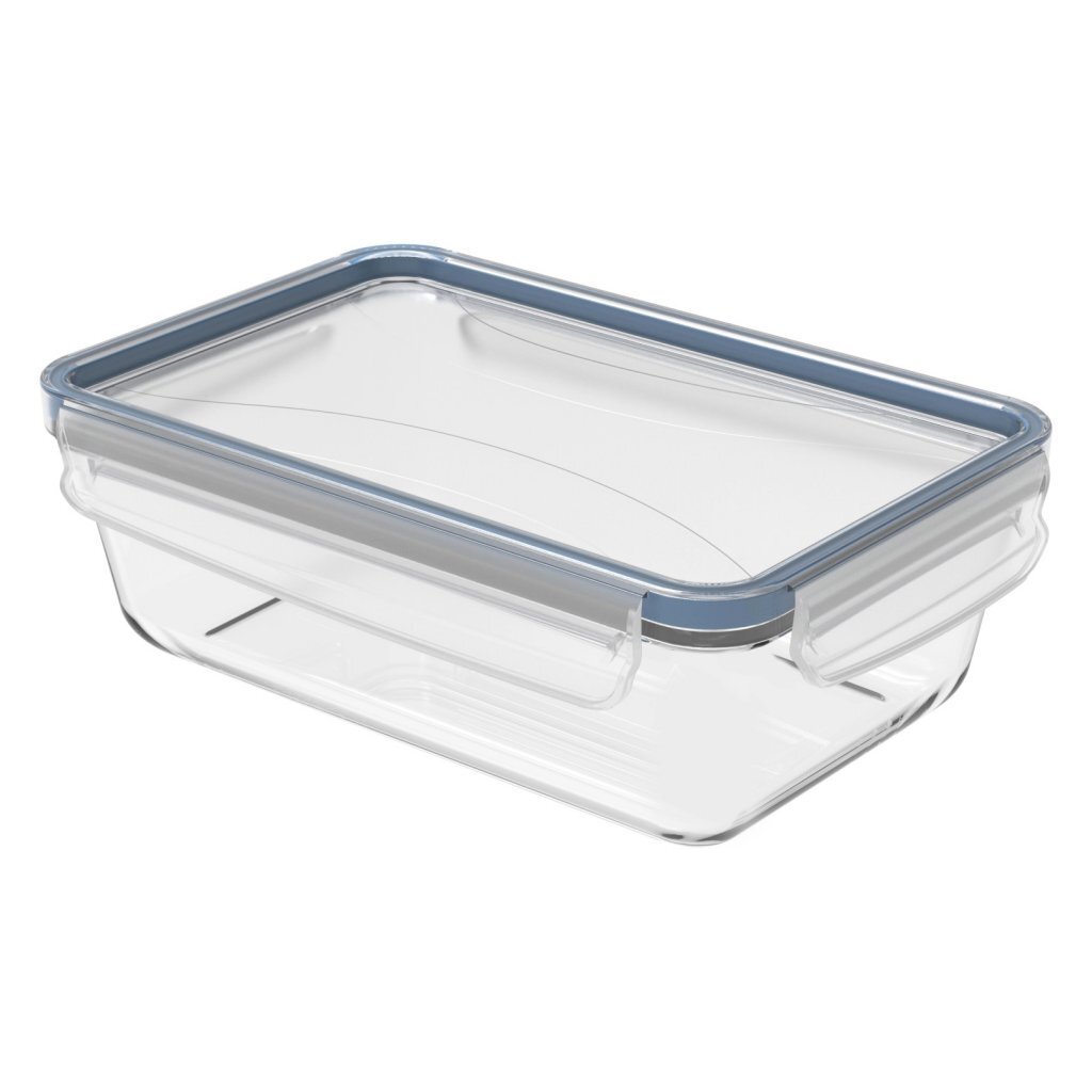 Rotho Clic & Lock Koelkast Bewaardoos 1.3L Horizon Blauw/Transparant/Glas