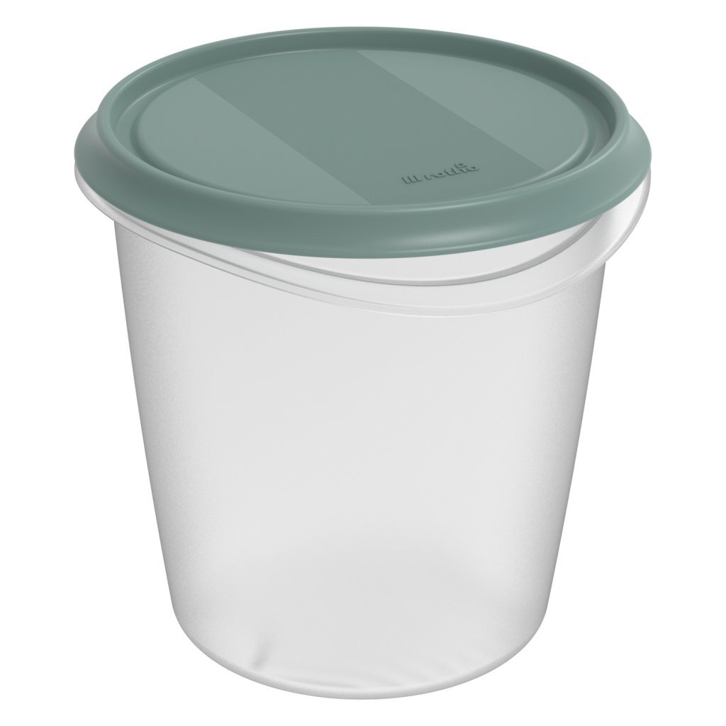 Rotho ELEMENTS Koelkast Bewaardoos Rond 1.5L Mistletoe Groen/Transparant