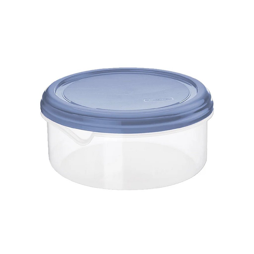 Rotho RONDO Koelkast Bewaardoos Rond 1.25L Horizon Blauw/Transparant