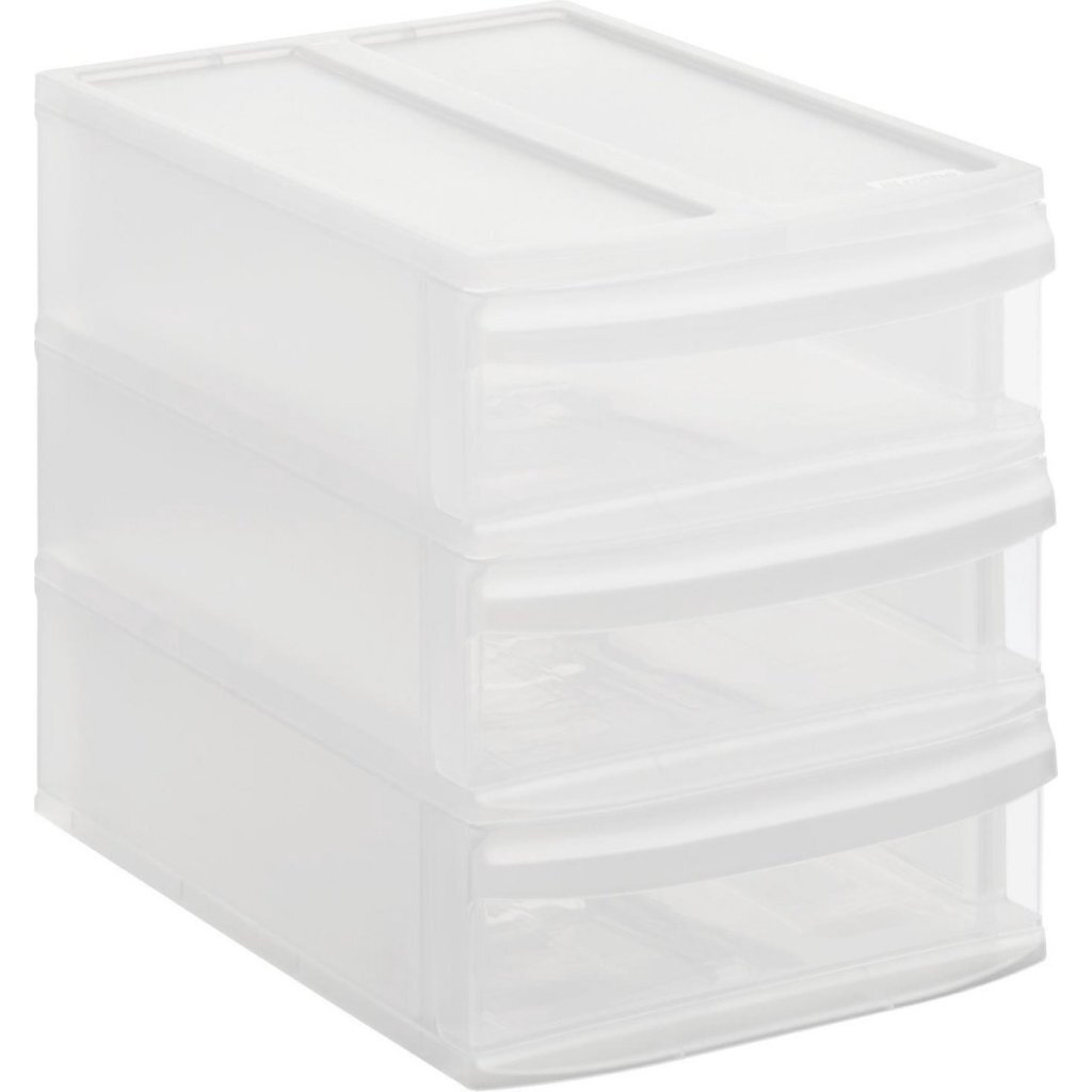 Rotho SYSTEMIX Design Ladekast met 3 Lades 26.5x19.2x23.3 cm Wit