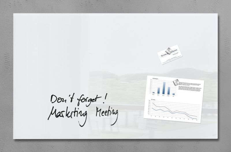 Sigel SI-GL131 Glasmagneetbord Artverum 780x480x15mm Wit