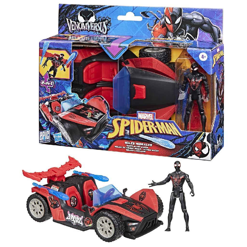 Spiderman Venomversus Blast Racer met Figuur