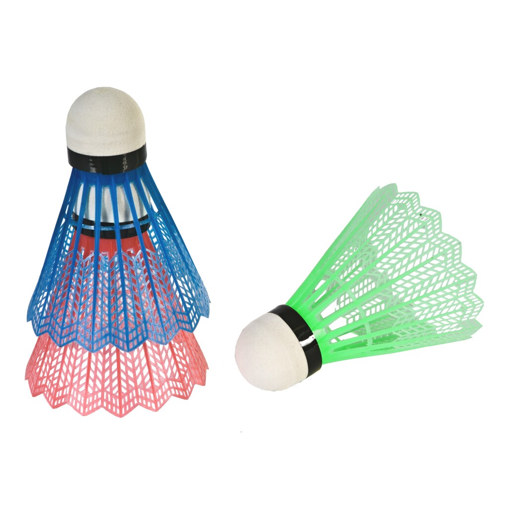 SportX Shuttles in Koker 3 Stuks Rood/Groen/Blauw