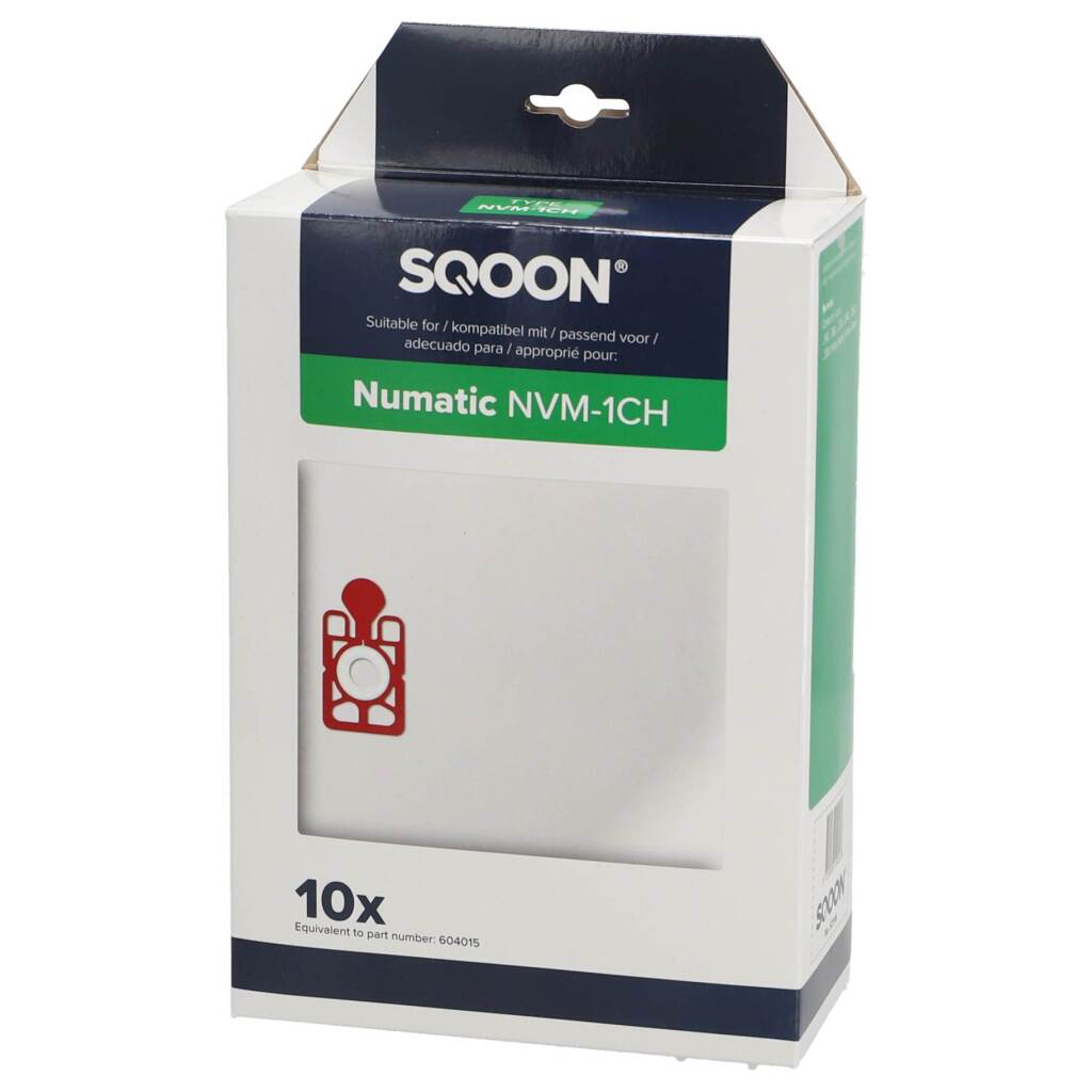 Sqoon Numatic NVM-1CH Stofzuigerzakken 10 Stuks