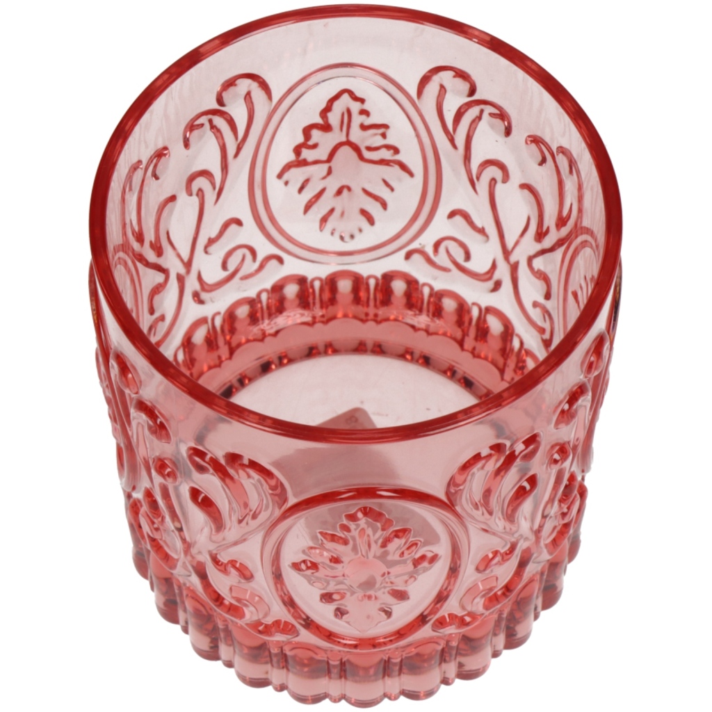 Tumbler Beker 8.9x9.5 cm Roze/Transparant