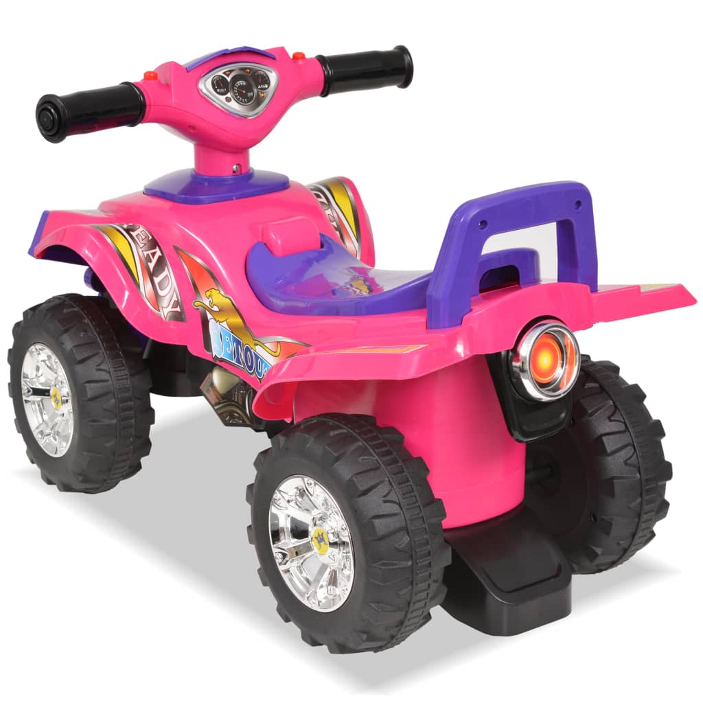 vidaXL Loopquad met licht en geluid roze en paars - Afbeelding 2