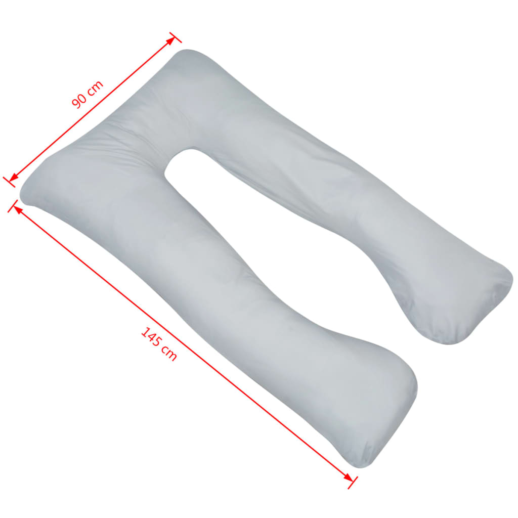 vidaXL Zwangerschapskussen 90x145 cm grijs - Afbeelding 4