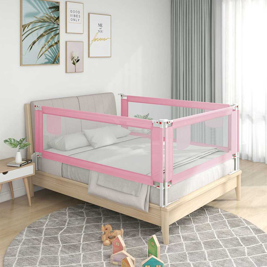 vidaXL Bedhekje peuter 100×25 cm stof roze