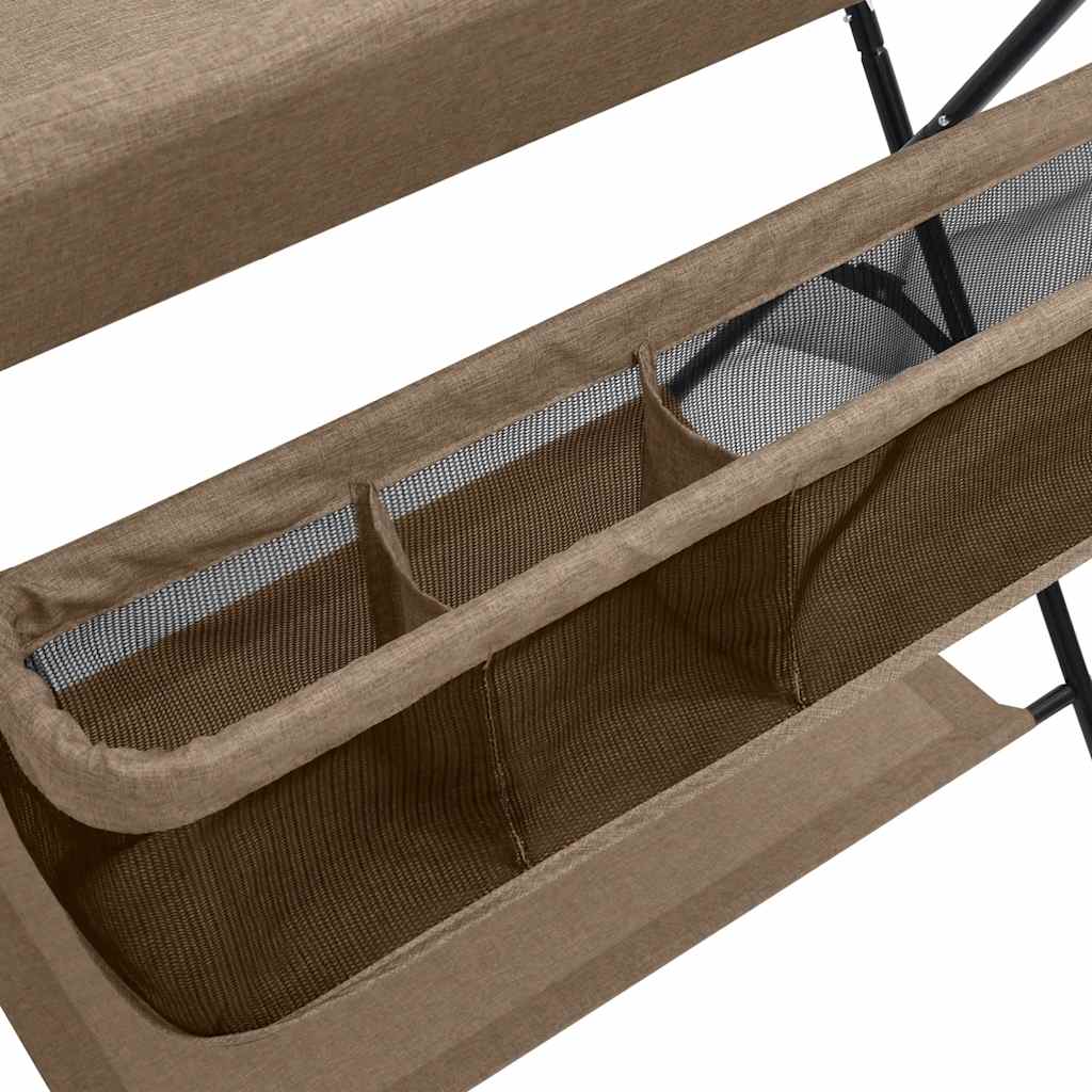 vidaXL Verschoontafel ijzer taupe - Afbeelding 6