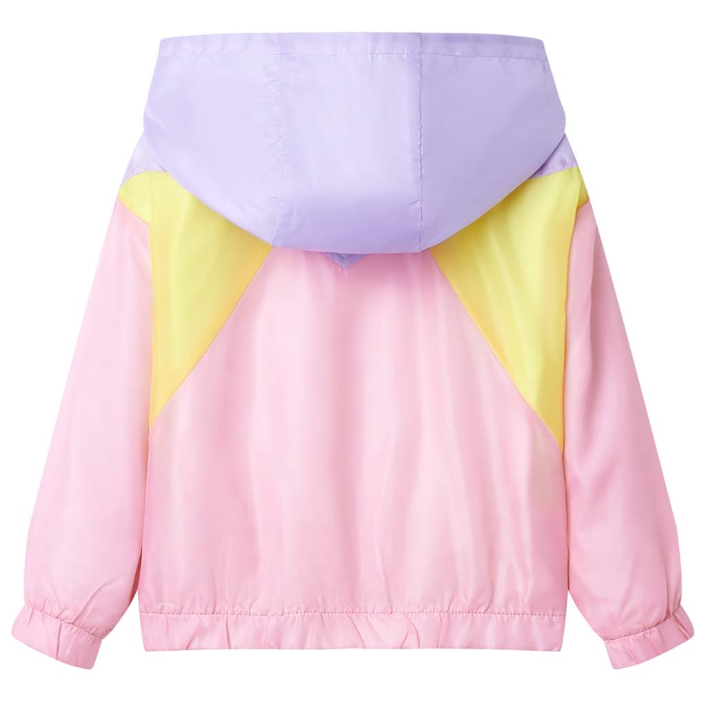 Kinderjas met capuchon en rits 116 meerkleurig - Afbeelding 2