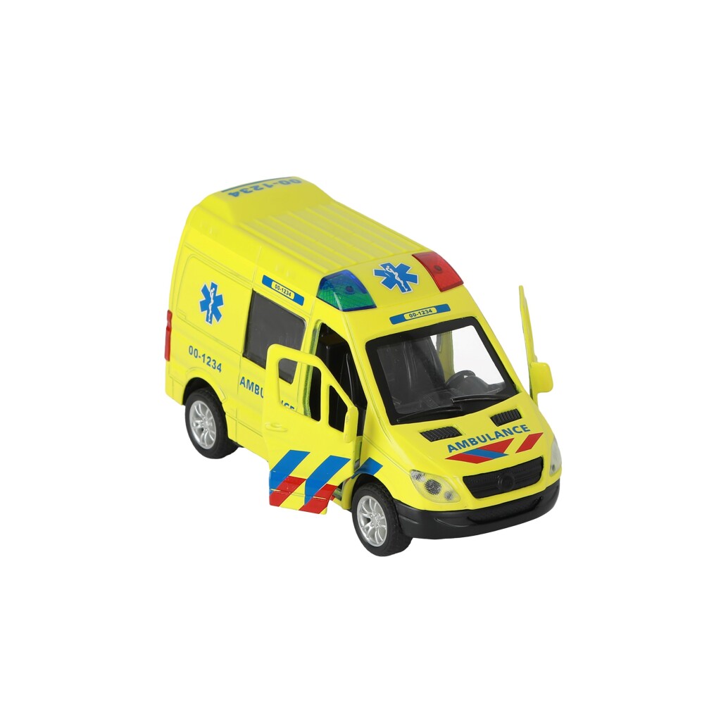 112 Pull-Back Ambulance Bus 1:34 + Licht en Geluid - Image 3